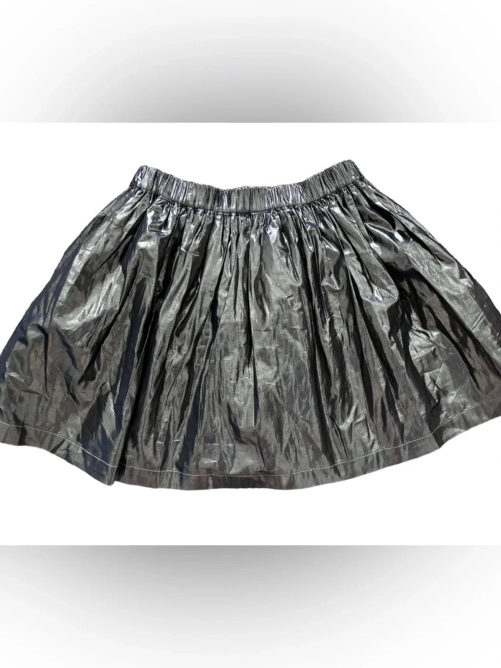 NWT Gap Kids metallic balloon skirt in a gunmetal gray color -XXL 14/16